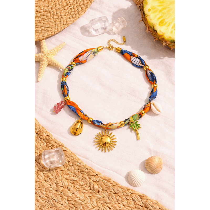 18K Gold Plated Boho Charm Necklace