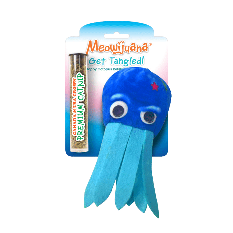 Get Tangled Floppy Octopus Refillable Cat Toy