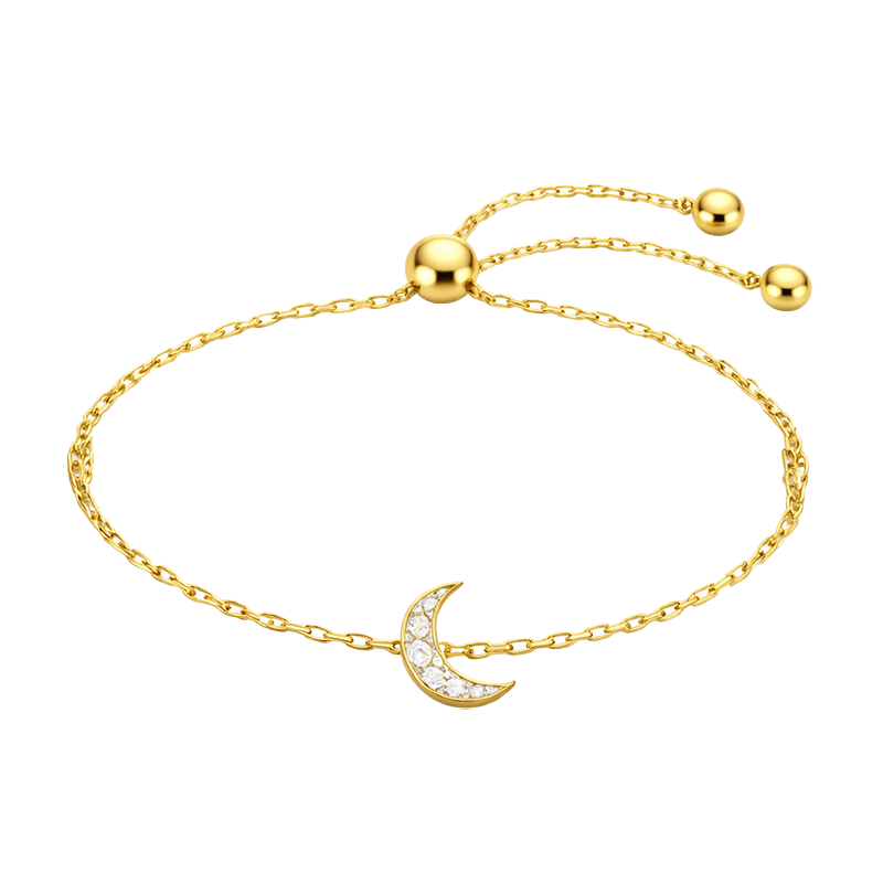 Crystal Moon Adjustable Bracelet