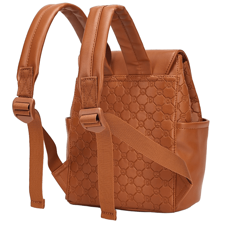 Compass Vegan Leather Monogram Mini Backpack