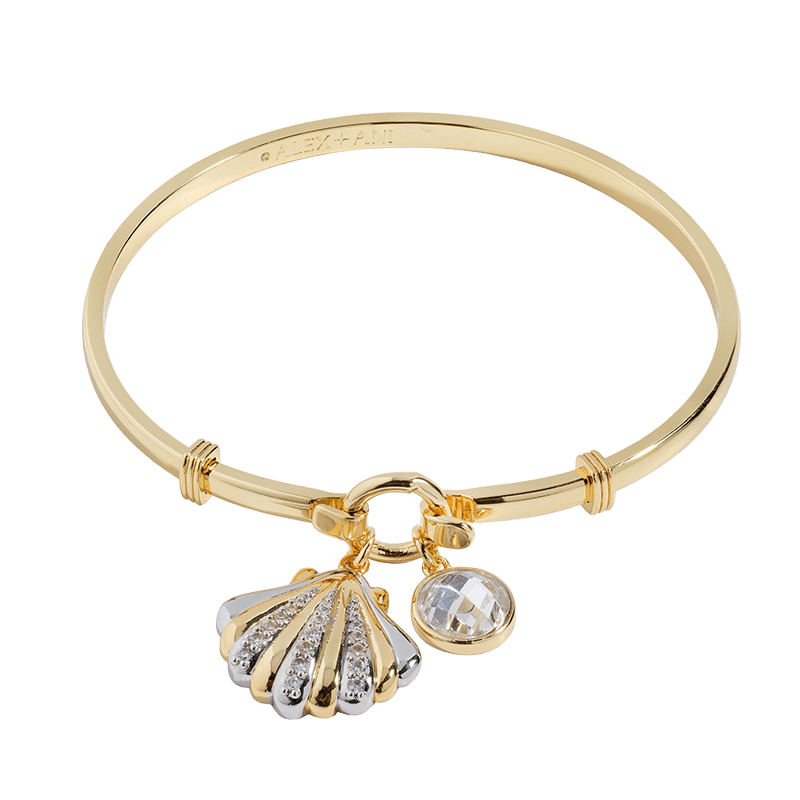 Seashell Tension Bangle Bracelet