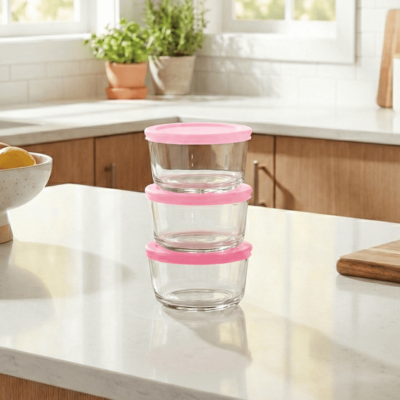 Pink 6pc 16oz Round Set