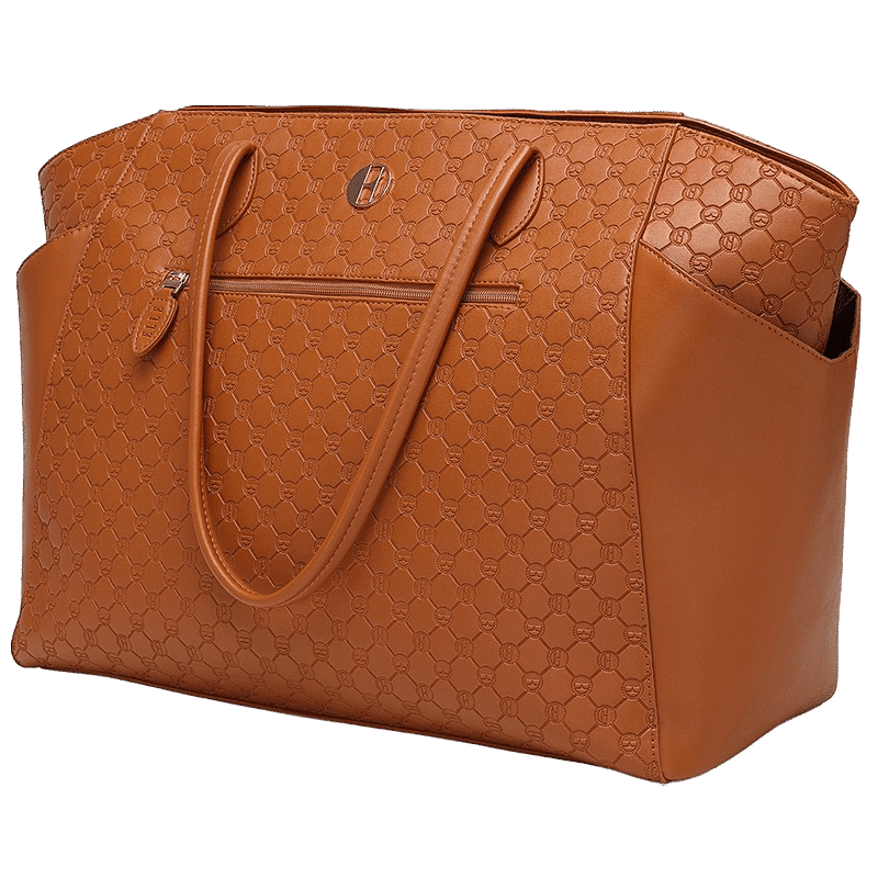 Compass Vegan Leather Monogram Weekender Duffel Bag