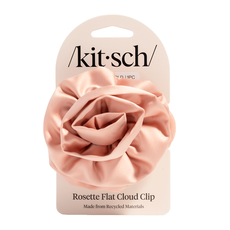 Satin Rosette Medium Flat Cloud Clip