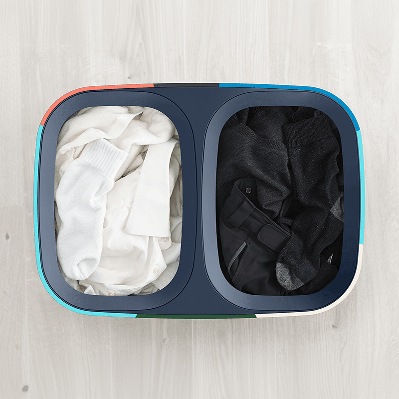 Tota 90-liter Laundry Hamper Separation Basket with Lid