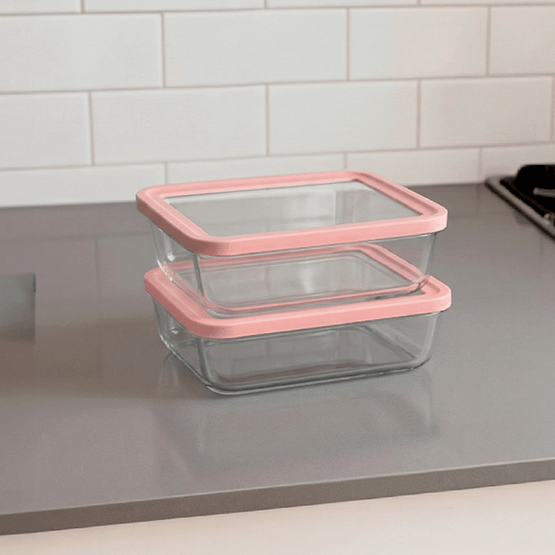 Pink 4pc 48oz Rectangle Set