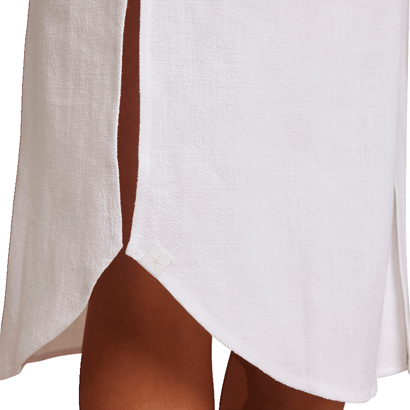 Linen Blend Cinched Shirtdress
