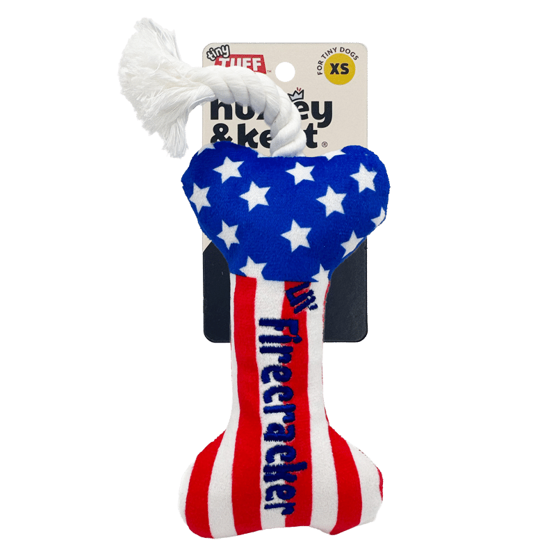 Tiny Tuff Lil' Firecracker Bone Dog Toy
