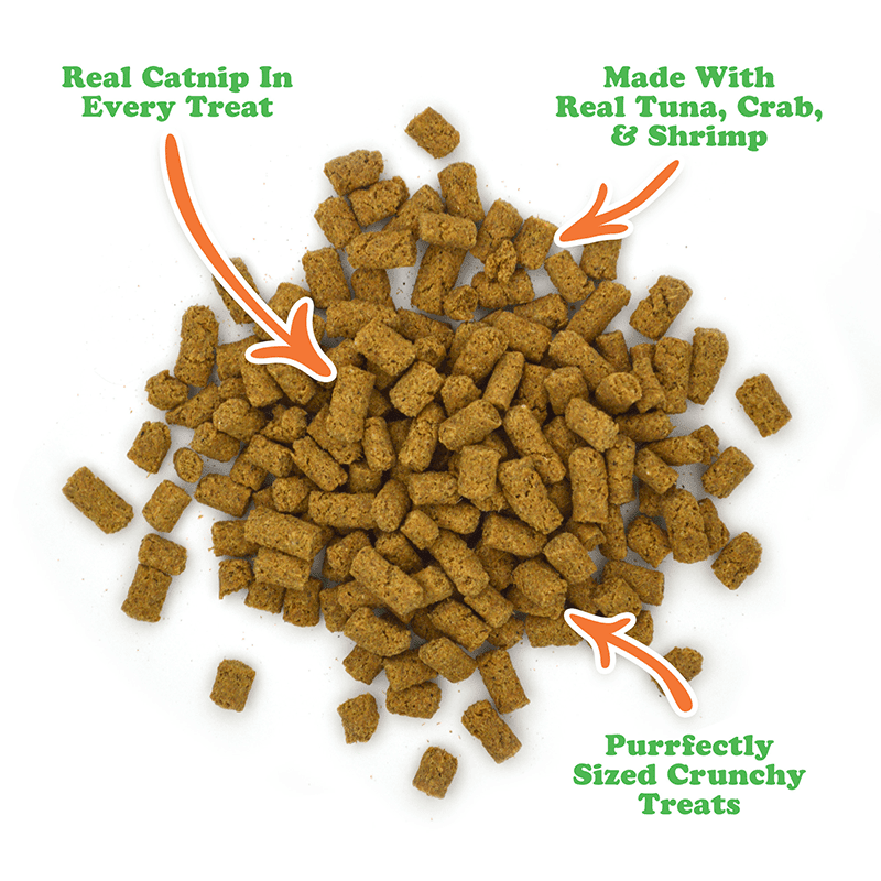 Crunchie Munchies Seafood and Catnip Flavor Cat Treats (BUNDLE ONLY)