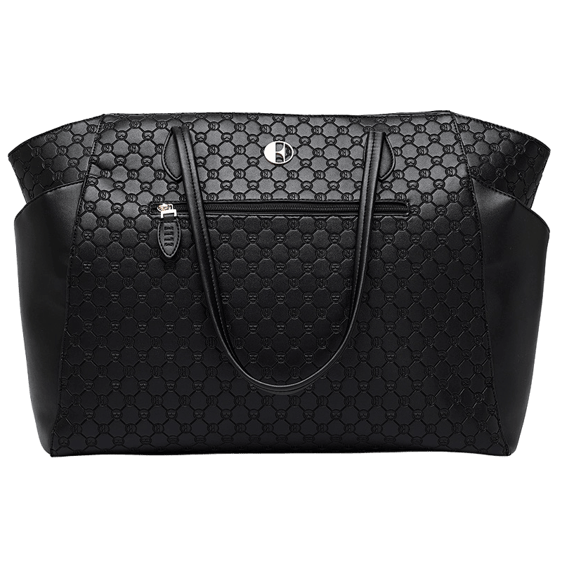 Compass Vegan Leather Monogram Weekender Duffel Bag