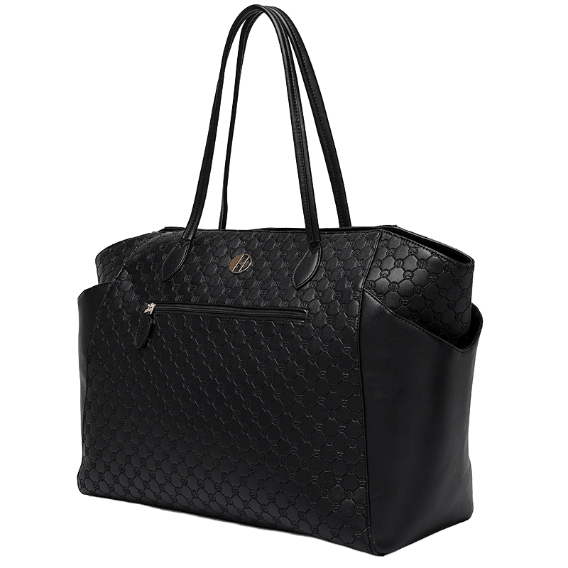Compass Vegan Leather Monogram Weekender Duffel Bag