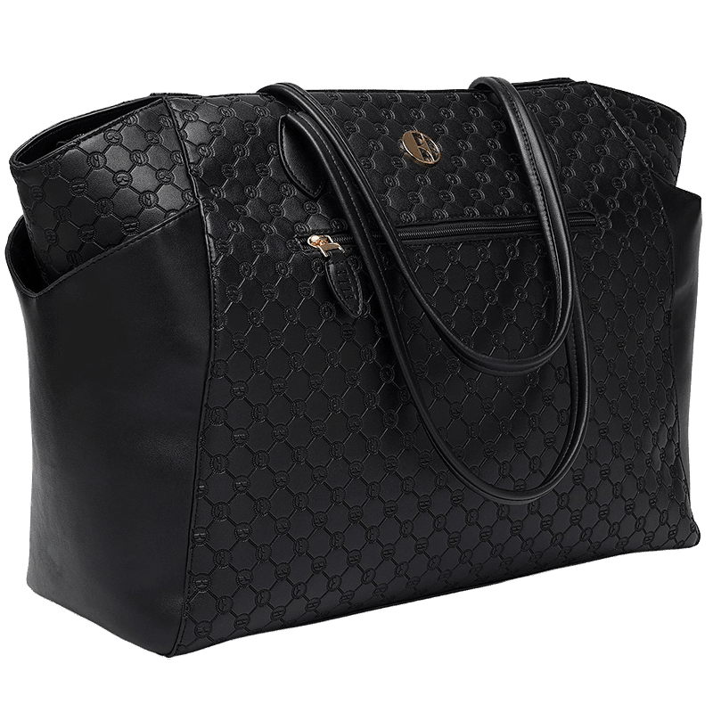 Compass Vegan Leather Monogram Weekender Duffel Bag
