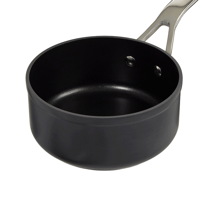 6.25" Nonstick Hard Anodized Saucepan with Glass Lid