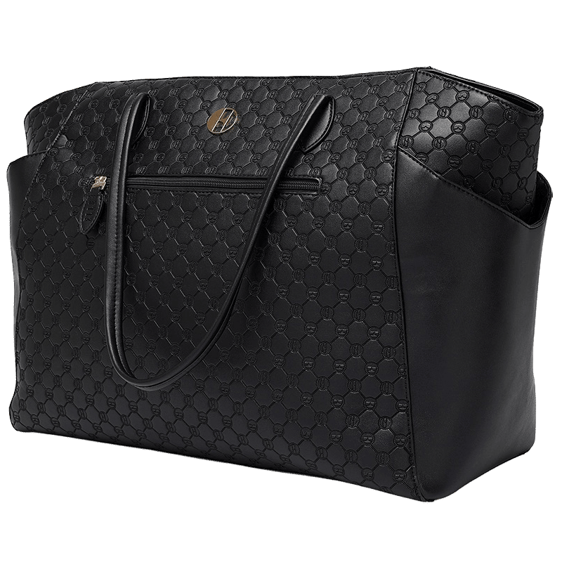 Compass Vegan Leather Monogram Weekender Duffel Bag