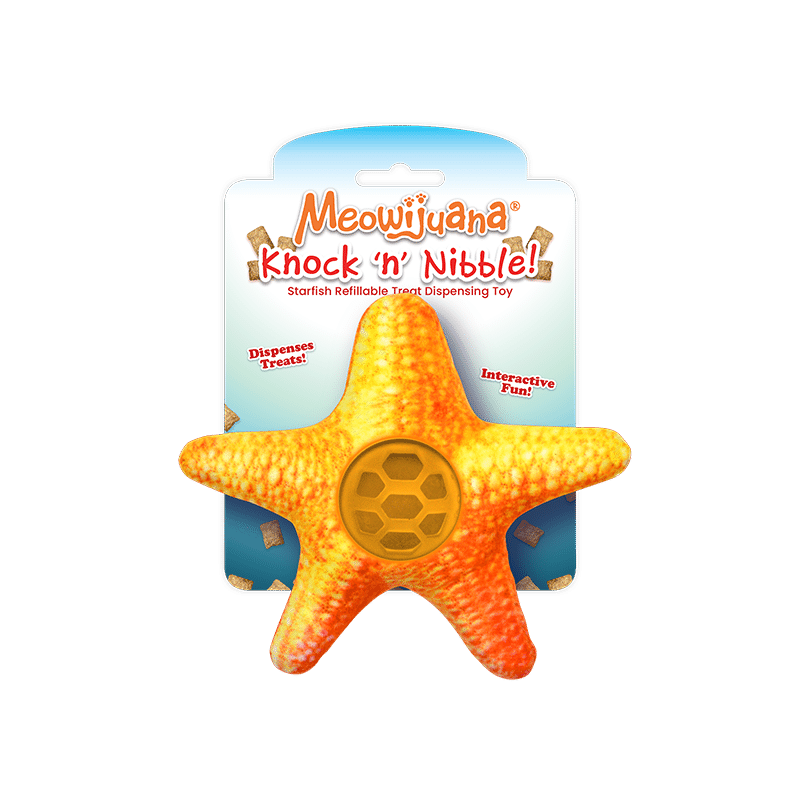 Knock 'n' Nibble Starfish Refillable Treat Dispensing Cat Toy