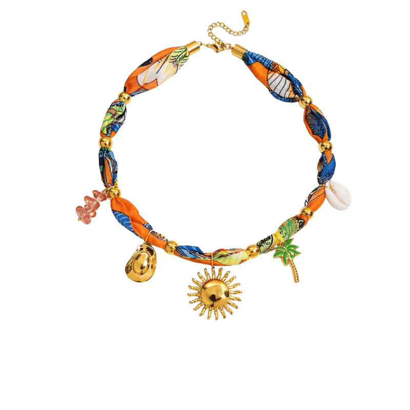 18K Gold Plated Boho Charm Necklace