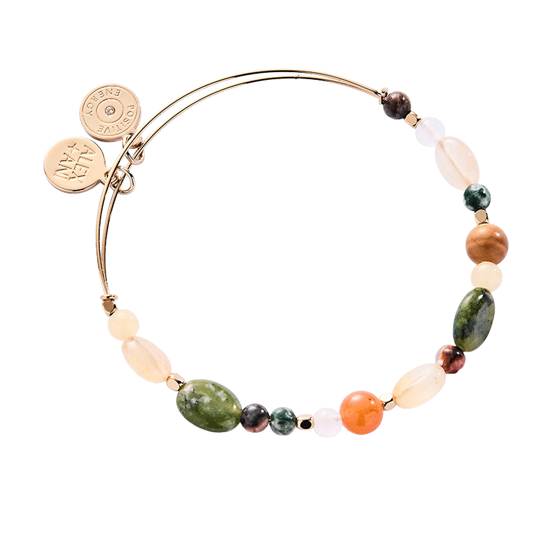 Semi-Precious Beaded Bangle Bracelet