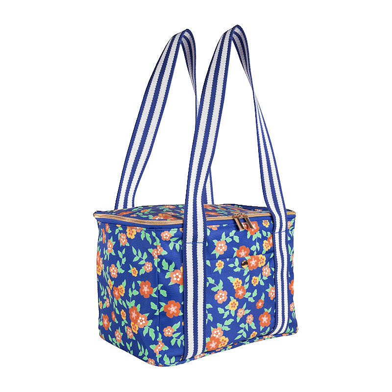 Cooler Bag, Floral Deep Ultramarine