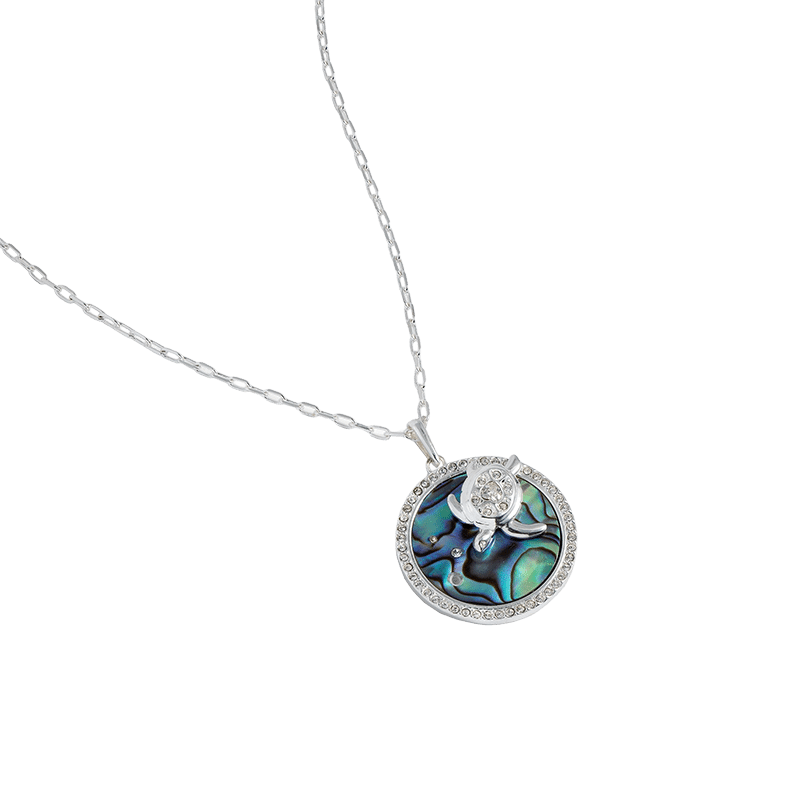 Abalone Sea Turtle Adjustable Necklace
