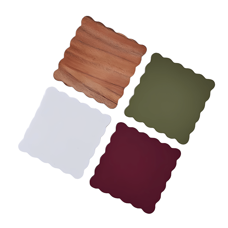 Scalloped Wood Coasters