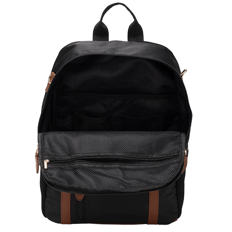 Luxe Journey Twill and Vegan Leather Backpack