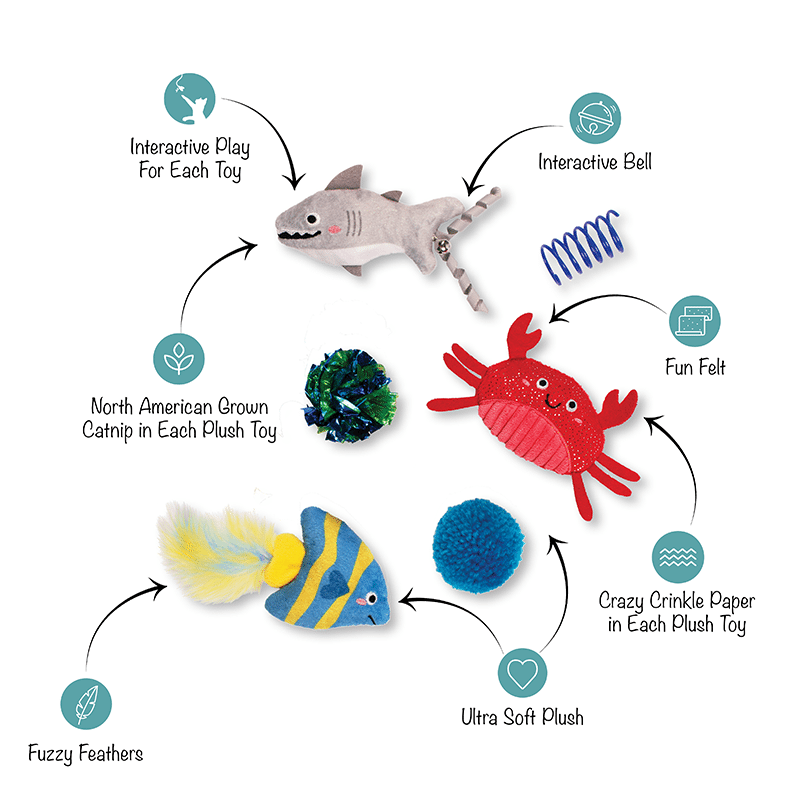 Water You Waiting For Cat Toy Set