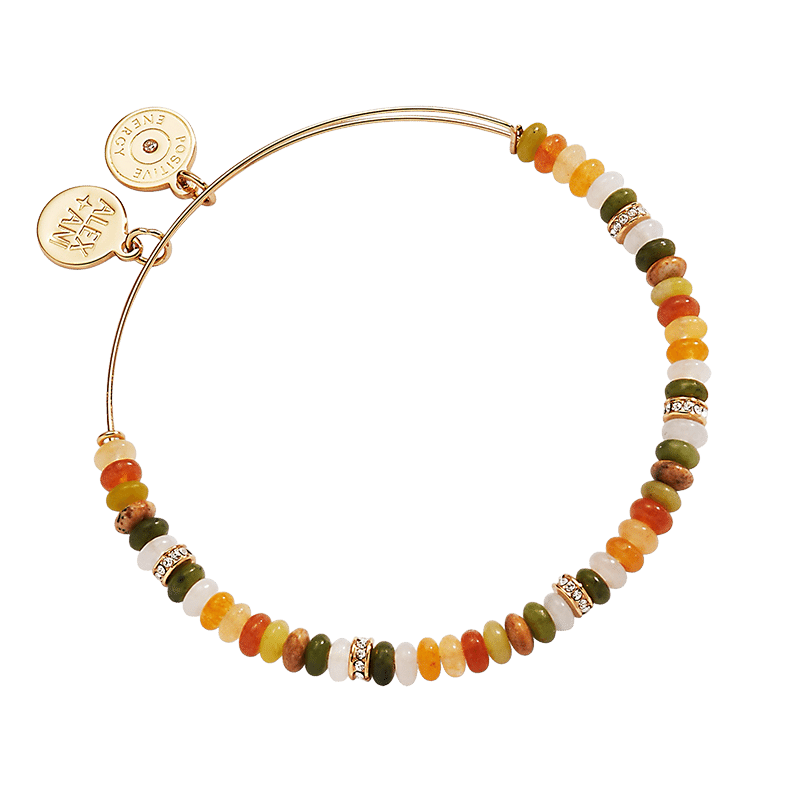 Multi-Color Semi-Precious Beaded Bangle