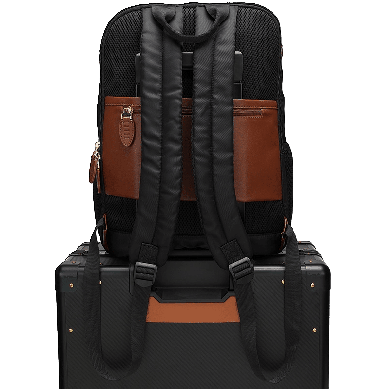 Luxe Journey Twill and Vegan Leather Backpack
