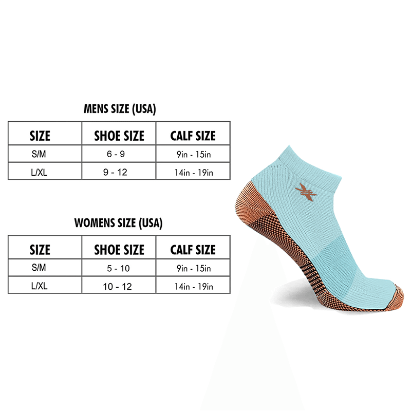 Copper Infused Ankle Compression Socks (3 Pack)