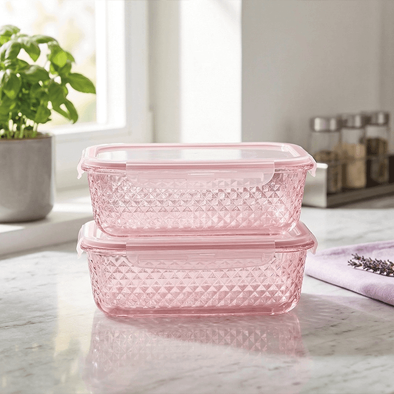 Pink 4pc 35oz Rectangle Set