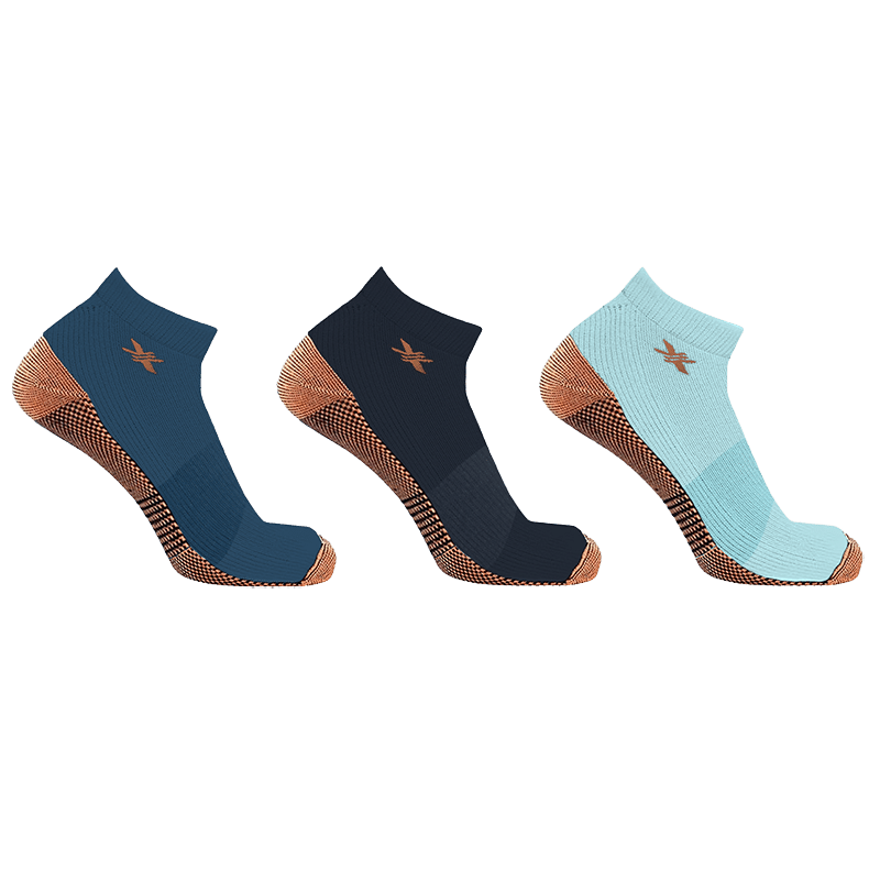 Copper Infused Ankle Compression Socks (3 Pack)