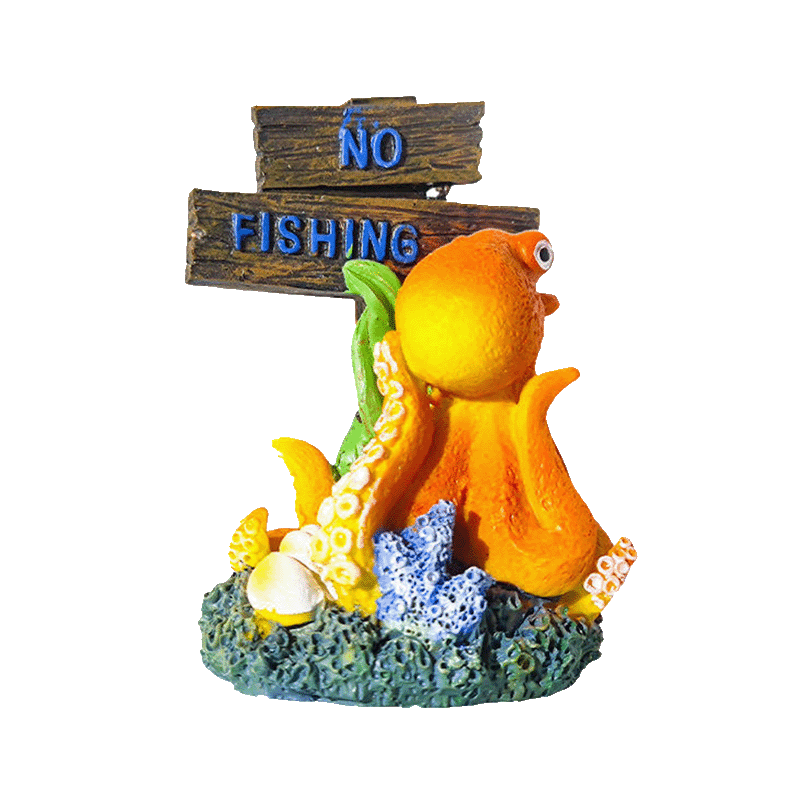 No Fishing Decorative Aquarium Statue