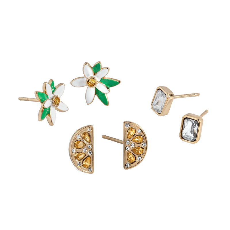 Lemon Earring Set Of 3