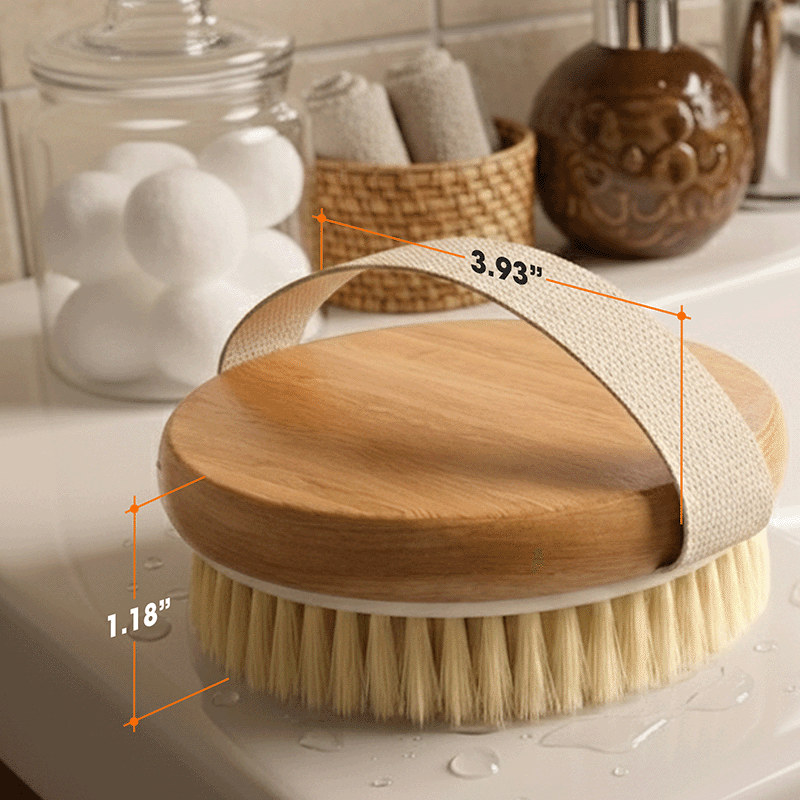 Natural Bristle Exfoliating Body Brush (2 Pack)