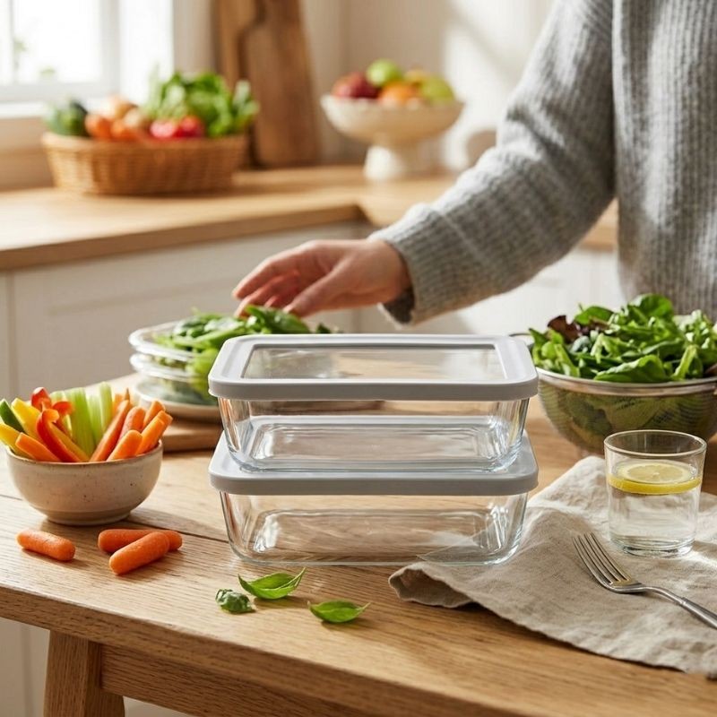 Grey 4pc 48.5oz Rectangle Set