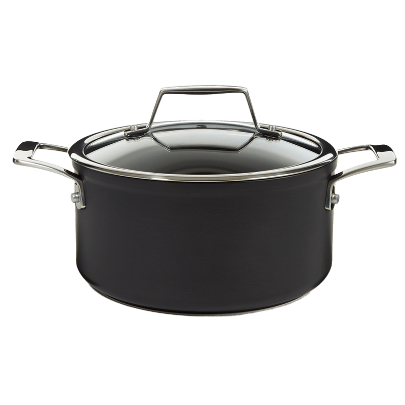 8" Nonstick Hard Anodized Stockpot with Glass Lid