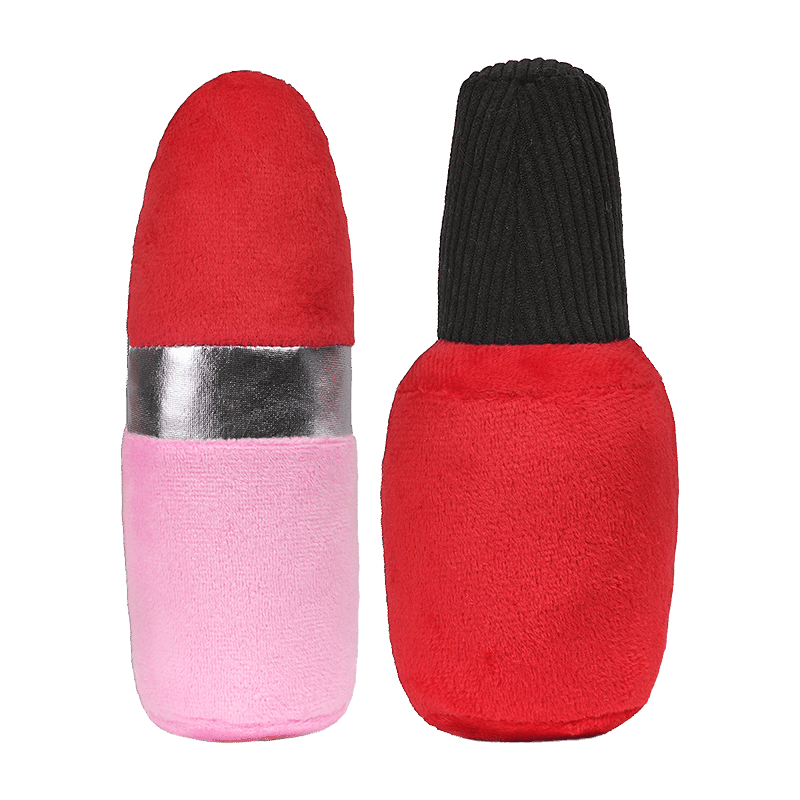 Makeup Collection Nail Polish & Lipstick Dog Toy