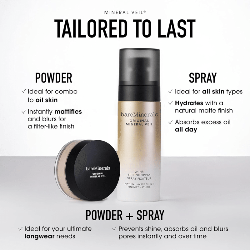 Original Mineral Veil 24 HR Natural Matte Setting Spray