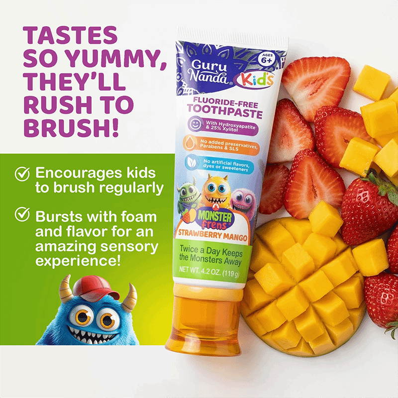 Kids Toothpaste with Xylitol & HAP, Strawberry Mango