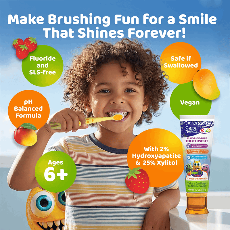 Kids Toothpaste with Xylitol & HAP, Strawberry Mango
