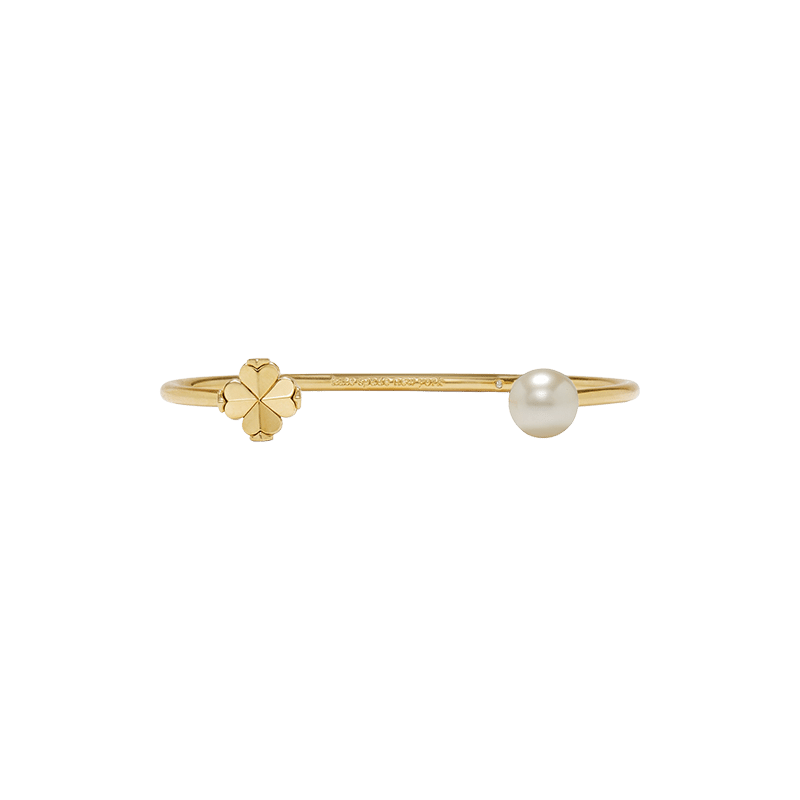 Spade Flower Pearl Cuff