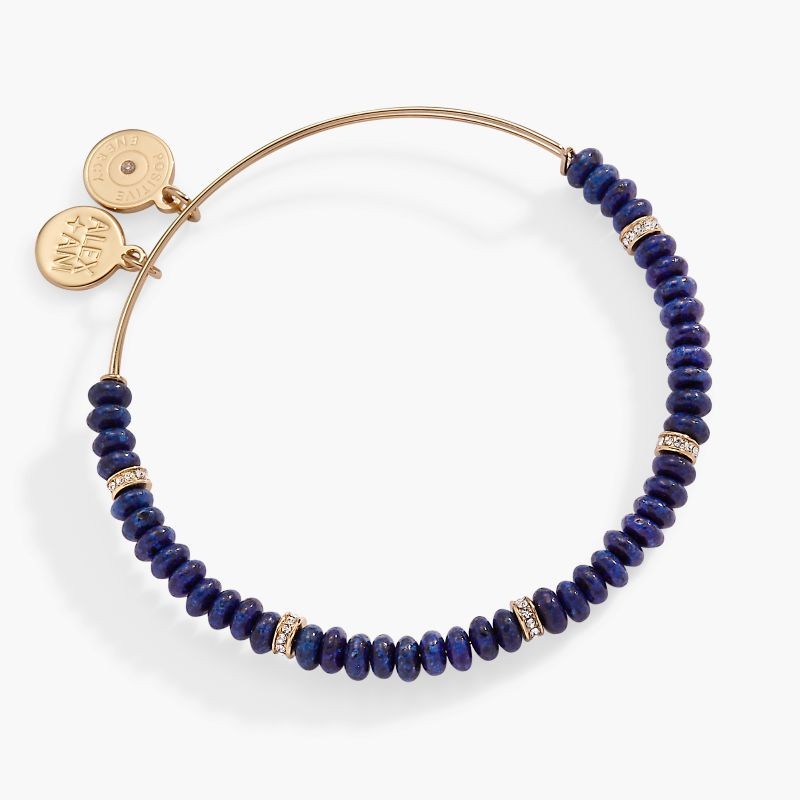 Semi-Precious Rondelle Beaded Bangle Bracelet