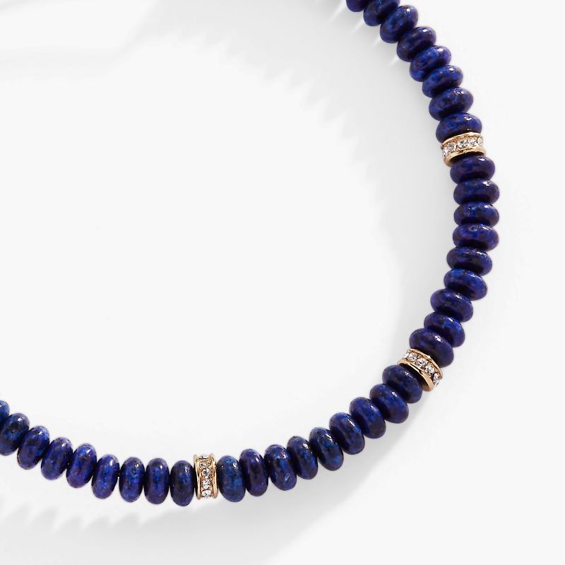 Semi-Precious Rondelle Beaded Bangle Bracelet