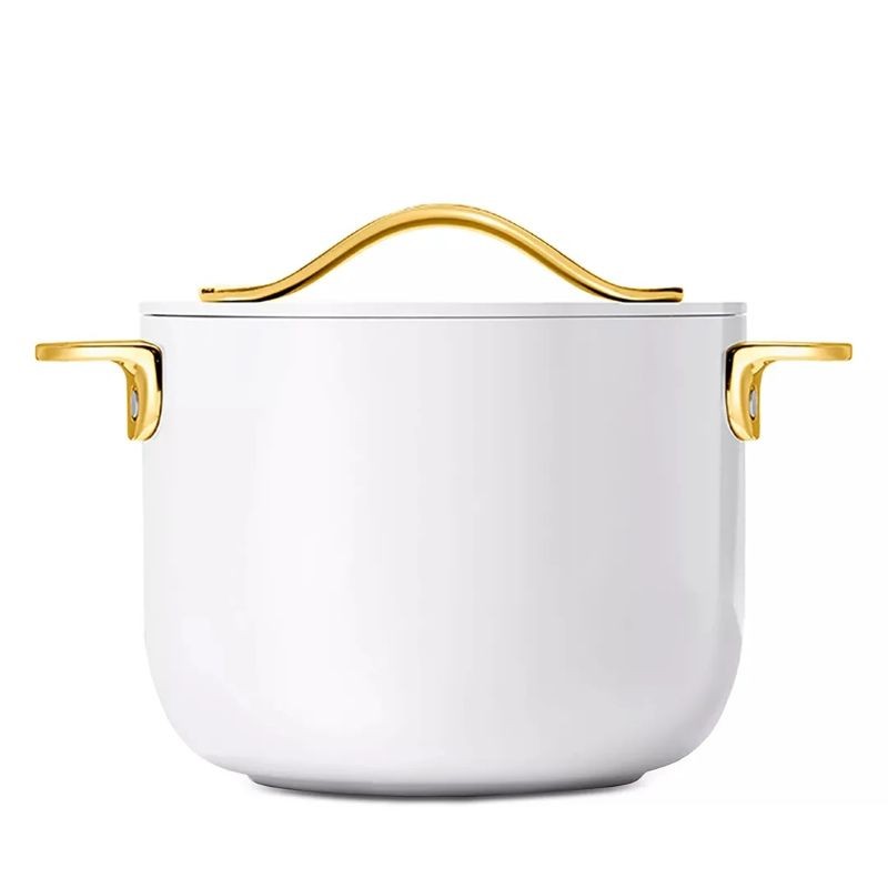 Non-Stick 2QT Petite Cooker with Lid - Iconic White