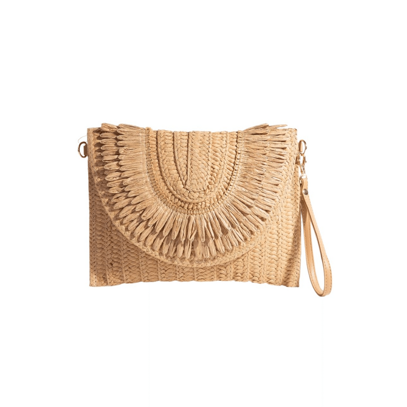 Woven Clutch - Tan