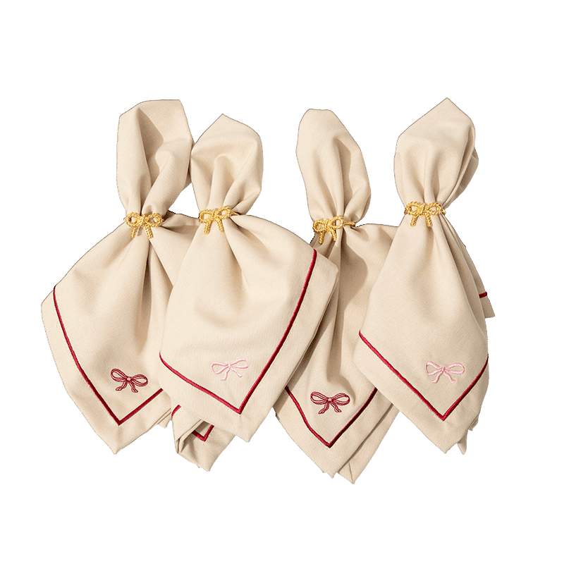 Bows Dinner Napkins Set of 4