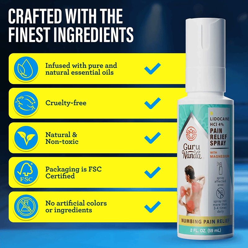 Lidocaine Pain Relief Spray with Magnesium
