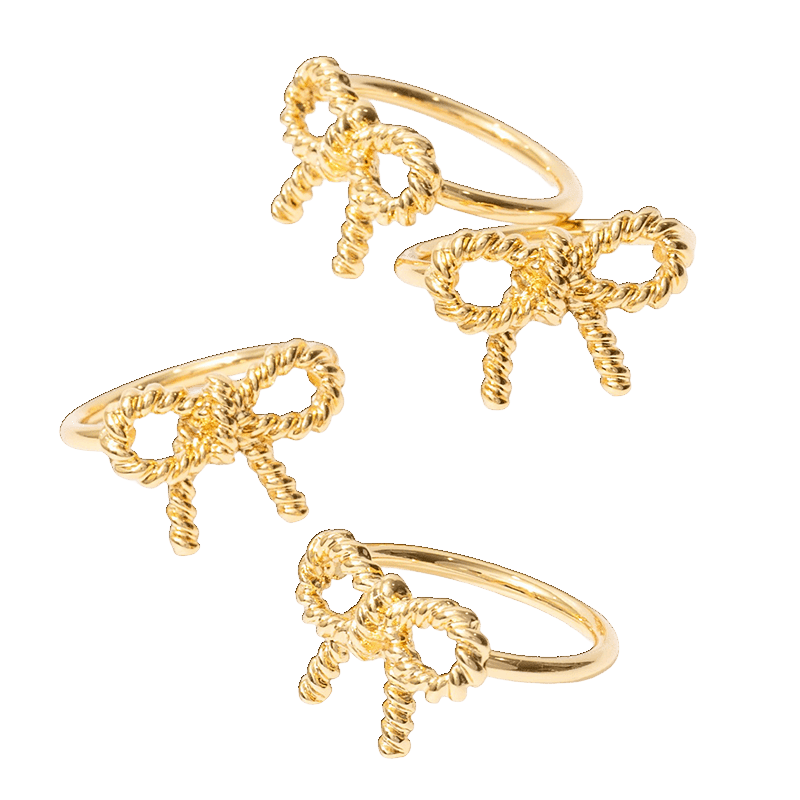 Bows Napkin Rings Set of 4