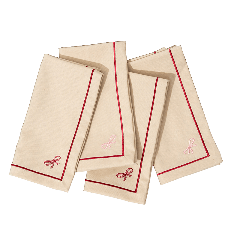 Bows Dinner Napkins Set of 4