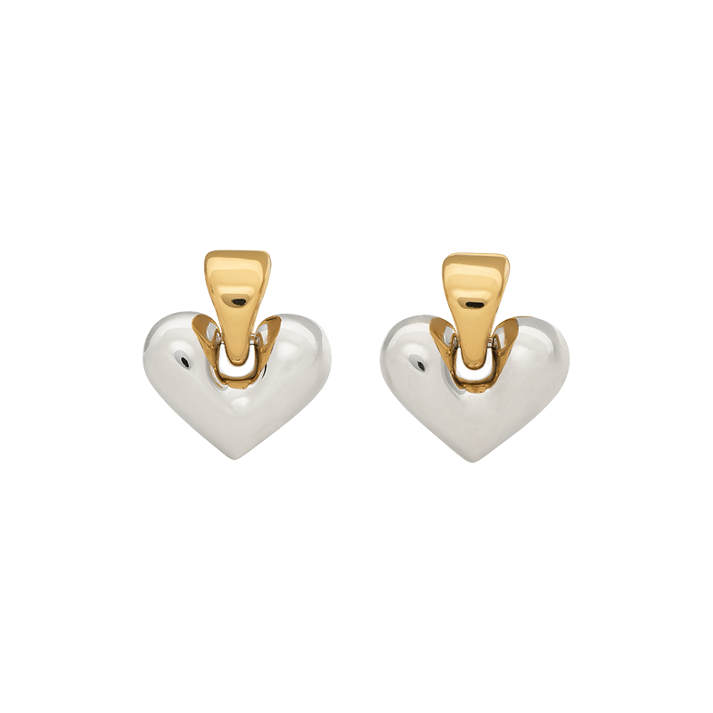 Sculpted Spade Statement Drop Huggies